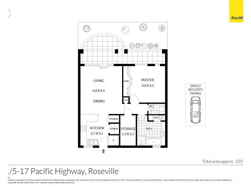 31/5-17 Pacific Highway (rear of block), Roseville NSW 2069 Floorplan