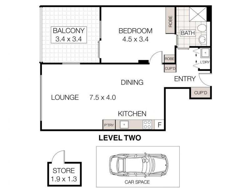 203/3 Victoria Street, Roseville NSW 2069 Floorplan