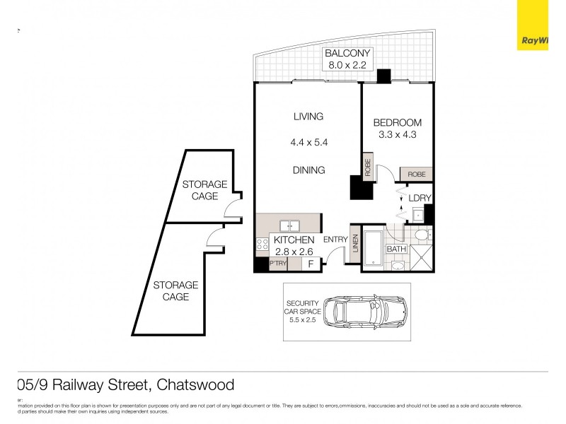 1005/9 Railway Street, Chatswood NSW 2067 Floorplan