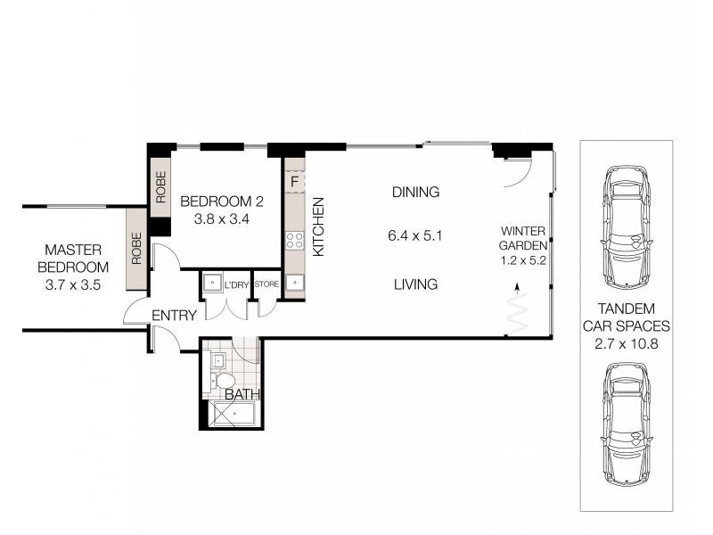 2605/10 Atchison Street, St Leonards NSW 2065 Floorplan