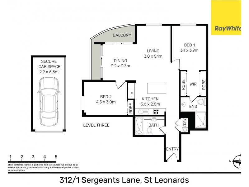 312/1 Sergeants Lane, St Leonards NSW 2065 Floorplan