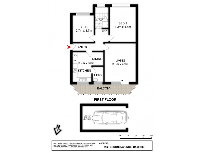 2/66 Second Avenue, Campsie NSW 2194 Floorplan