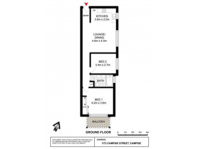 1/73 Campsie Street, Campsie NSW 2194 Floorplan