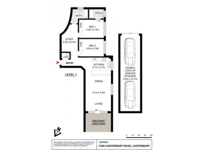 1/300 Canterbury Road, Canterbury NSW 2193 Floorplan