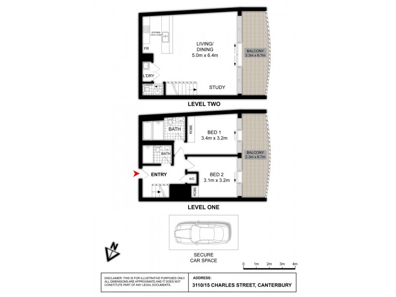 3110/15 Charles Street, Canterbury NSW 2193 Floorplan