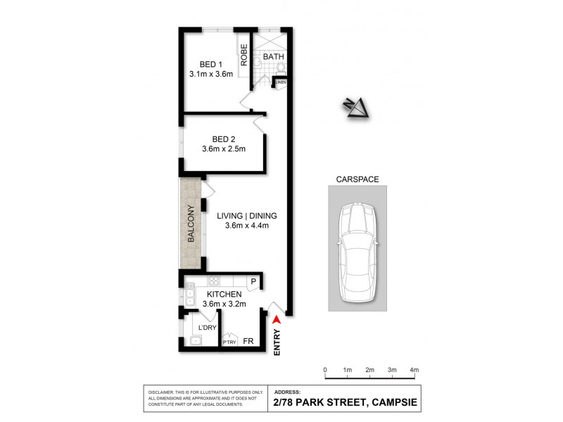 2/78 Park Street, Campsie NSW 2194 Floorplan