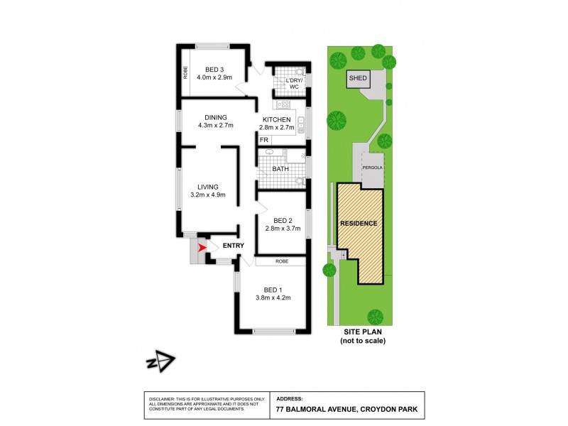 77 Balmoral Avenue, Croydon Park NSW 2133 Floorplan