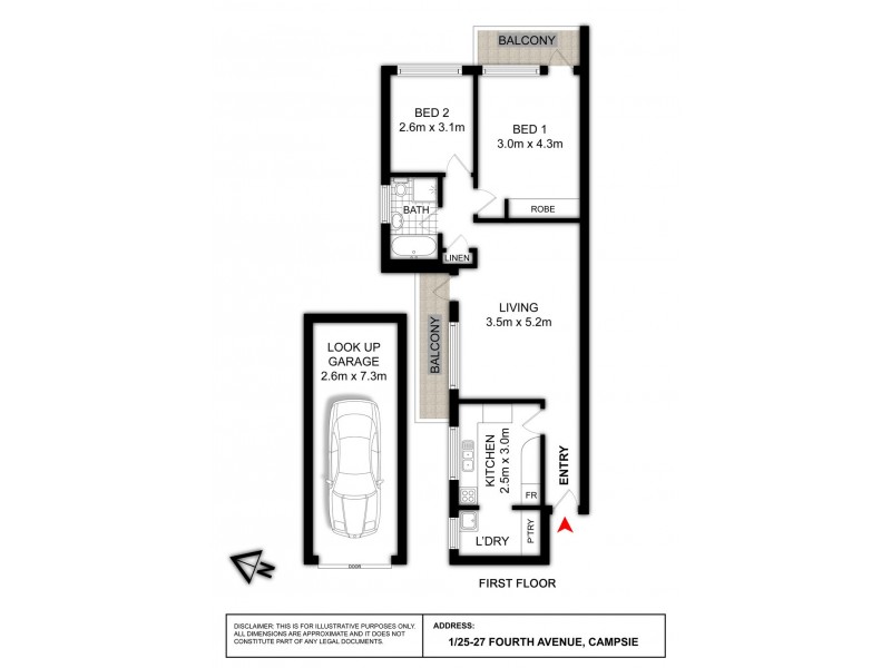 1/25-27 Fourth Avenue, Campsie NSW 2194 Floorplan