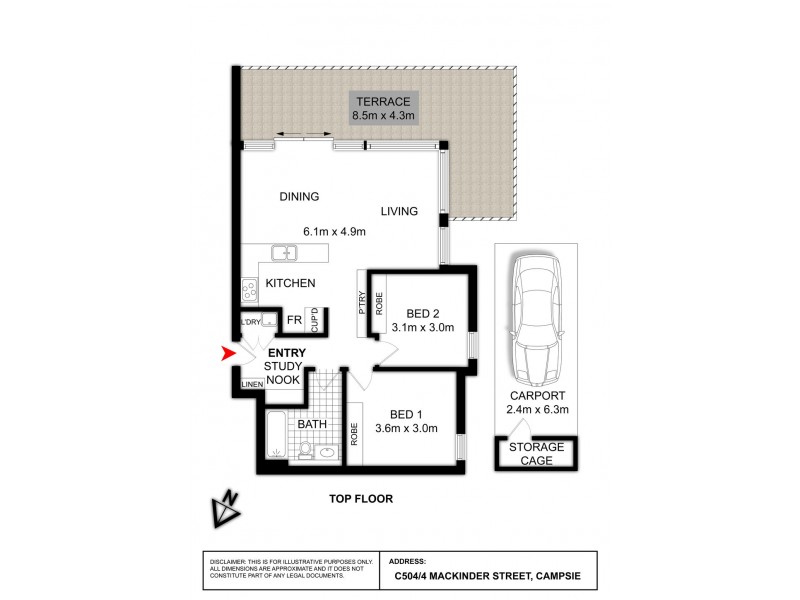 Unit C504/4 Mackinder Street, Campsie NSW 2194 Floorplan