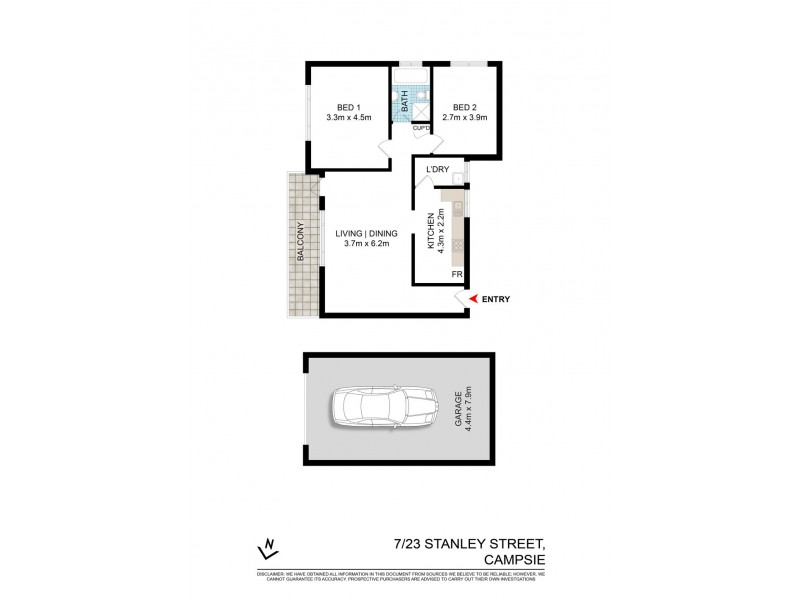 7/23 Stanley Street, Campsie NSW 2194 Floorplan