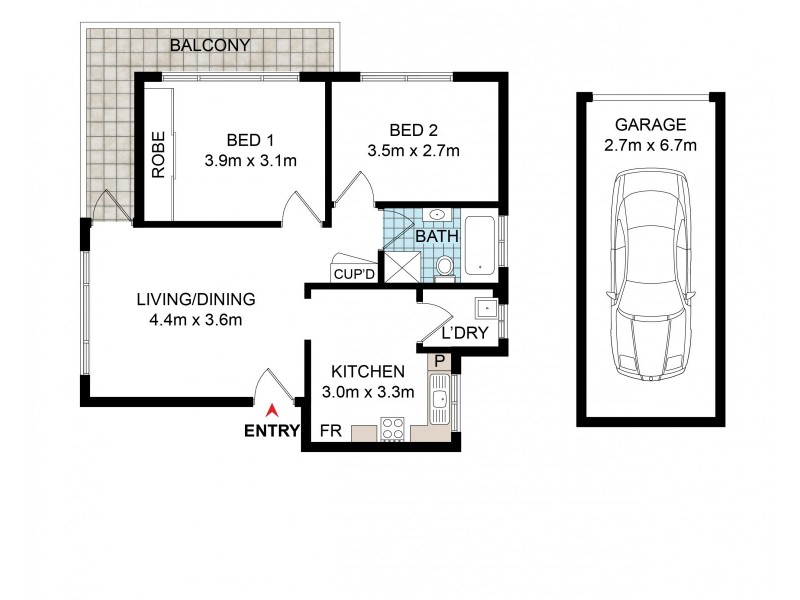 8/37 Arthur Street, Punchbowl NSW 2196 Floorplan