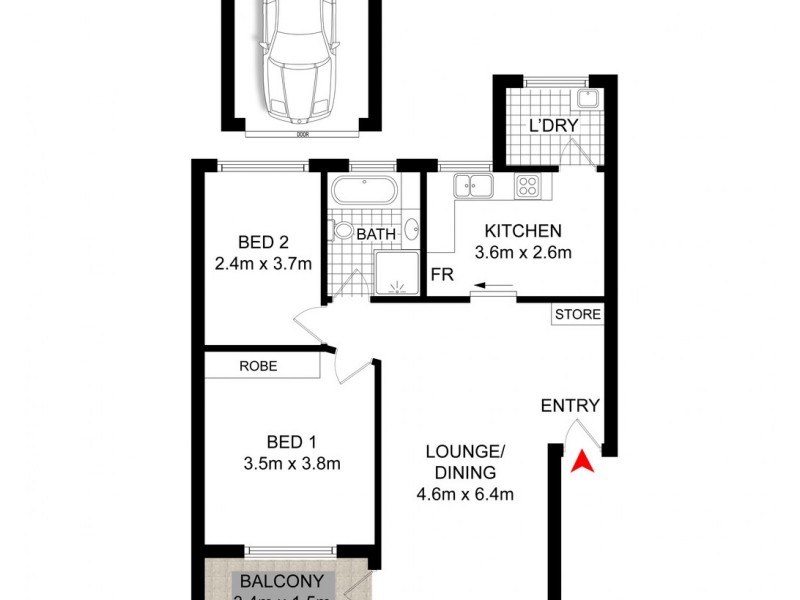 2/28-32 Browning Street, Campsie NSW 2194 Floorplan