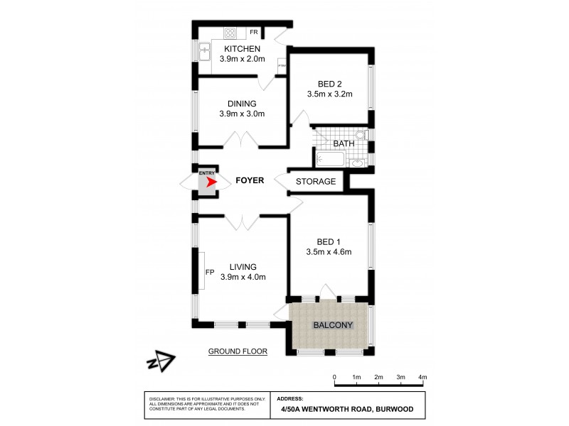 4/50A Wentworth Road, Burwood NSW 2134 Floorplan