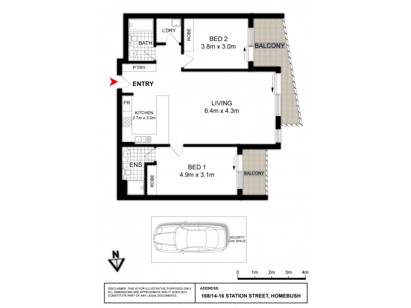 168/14-16 Station Street, Homebush NSW 2140 Floorplan