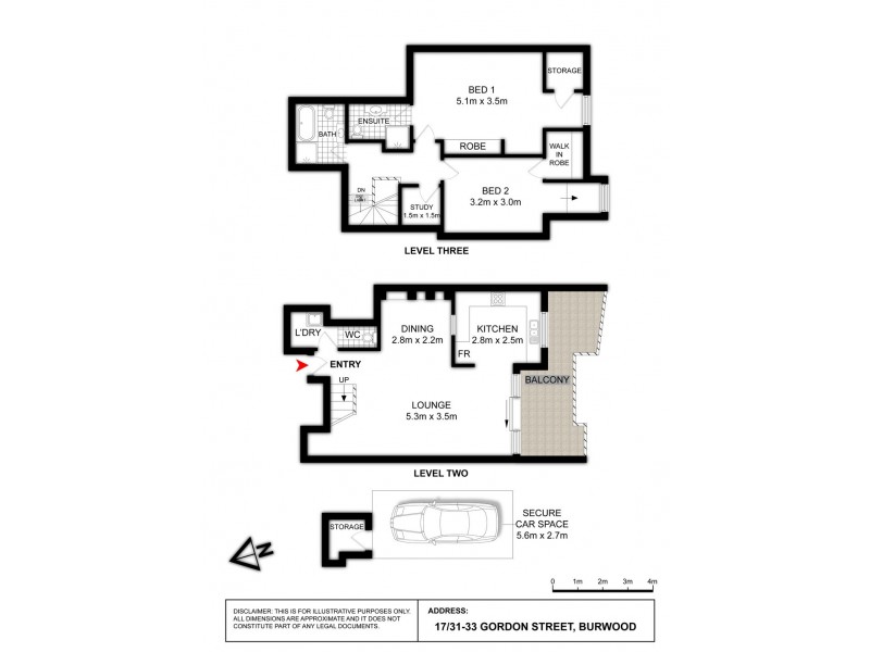 17/31-33 Gordon Street, Burwood NSW 2134 Floorplan