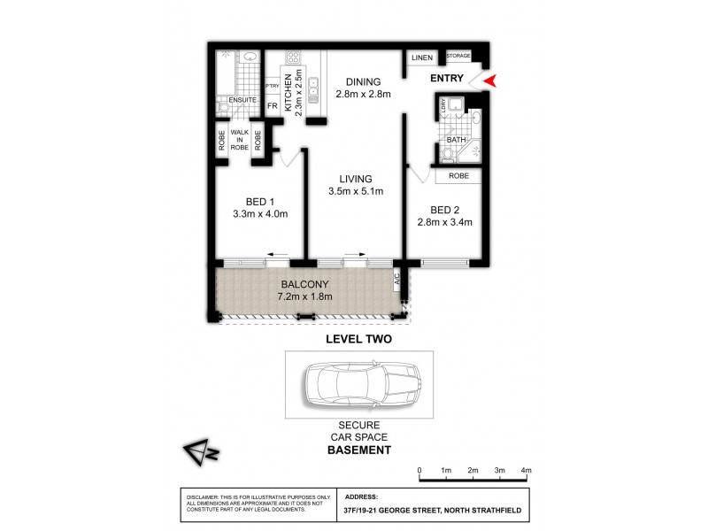 37F/19-21 George Street, North Strathfield NSW 2137 Floorplan