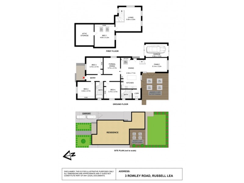 3 Rowley Road, Russell Lea NSW 2046 Floorplan