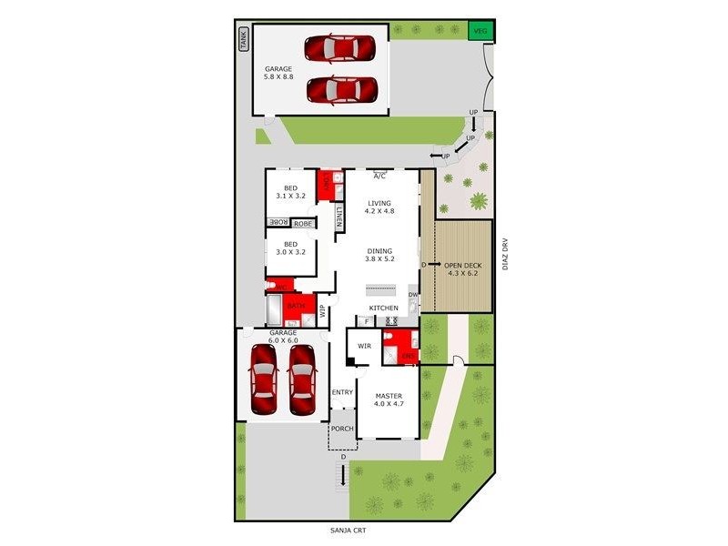 9-11 Diaz Drive, Grovedale VIC 3216 Floorplan
