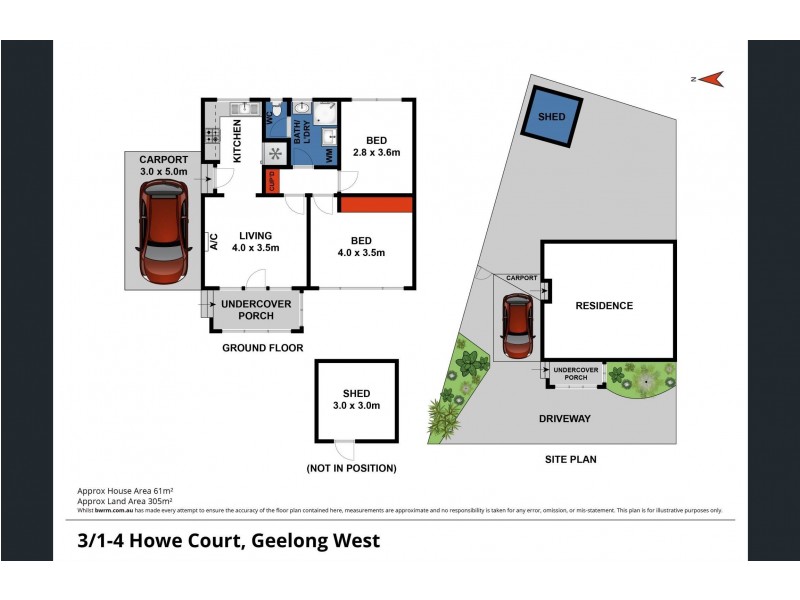 3/1-4 Howe Court, Geelong West VIC 3218 Floorplan