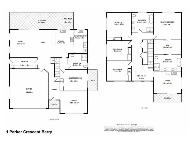 1 Parker Crescent, Berry NSW 2535 Floorplan