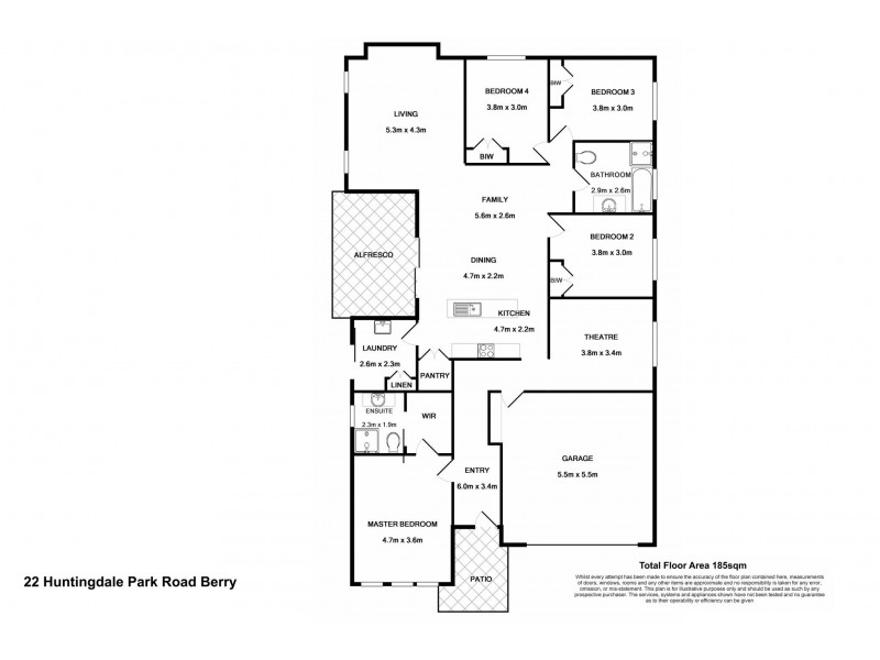 22 Huntingdale Park Road, Berry NSW 2535 Floorplan