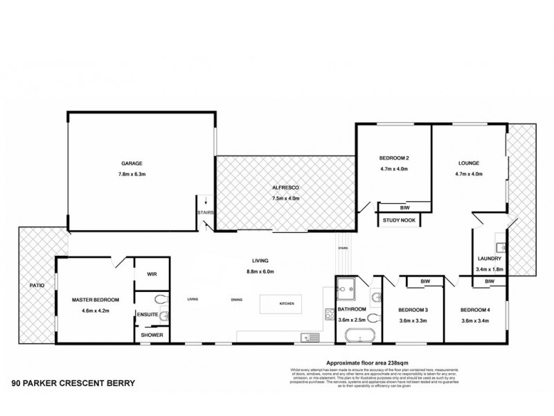 90 Parker Crescent, Berry NSW 2535 Floorplan