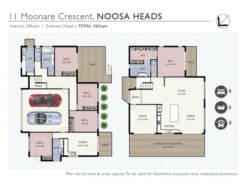 11 Moonare Crescent, Noosa Heads QLD 4567 Floorplan