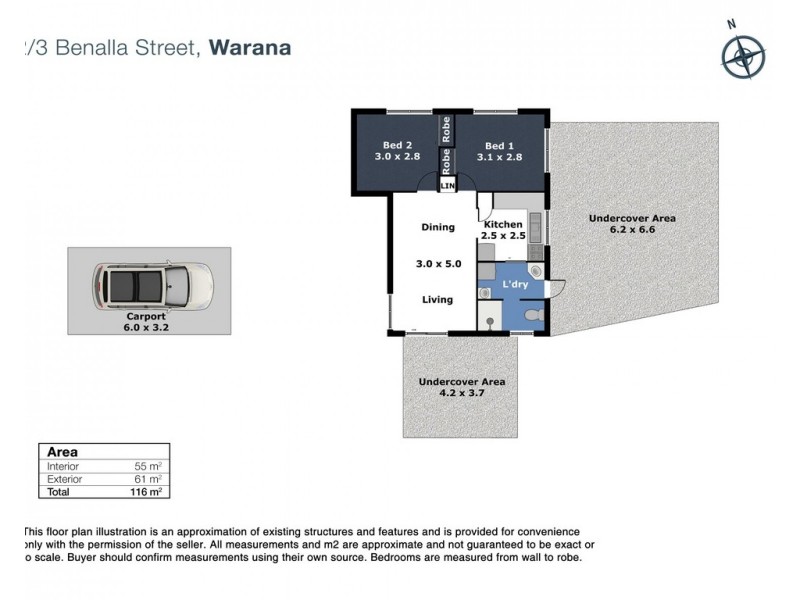 2/3 Benalla Street, Warana QLD 4575 Floorplan