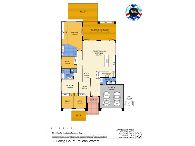 3 Ludwig Court, Pelican Waters QLD 4551 Floorplan