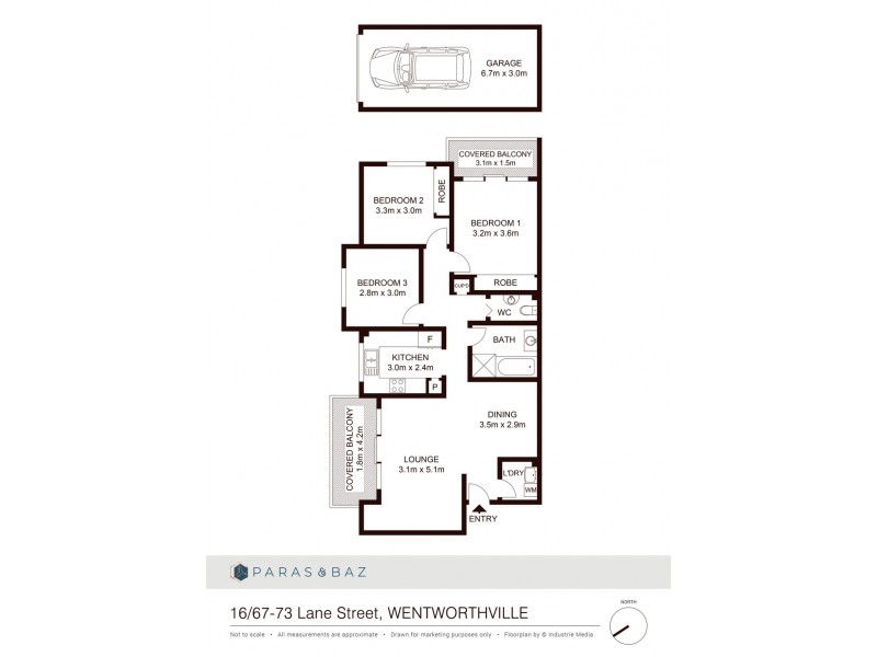 16/67-73 Lane Street, Wentworthville NSW 2145 Floorplan
