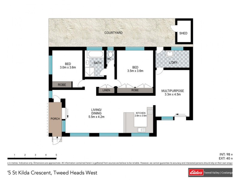 1/5 St Kilda Crescent, Tweed Heads West NSW 2485 Floorplan