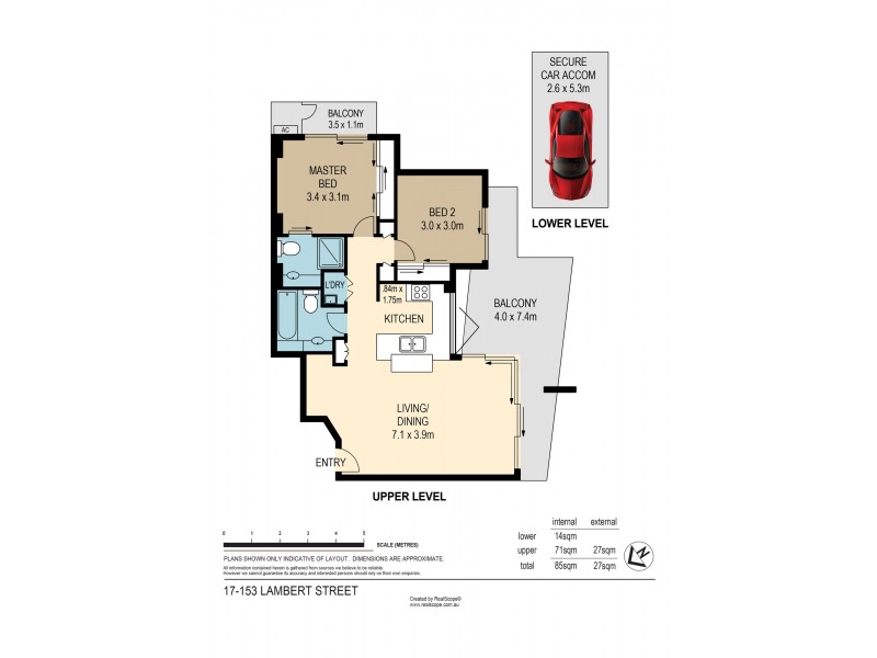 17/153 Lambert Street, Kangaroo Point QLD 4169 Floorplan