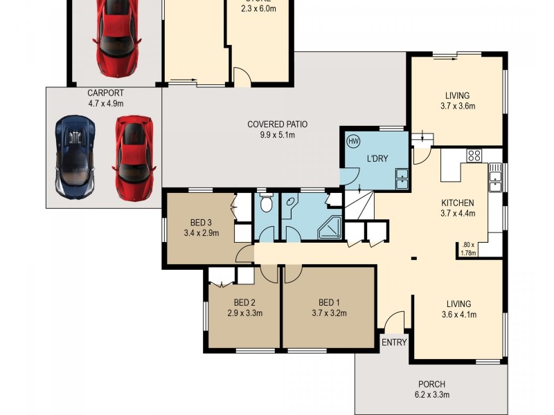 119 Erica Street, Cannon Hill QLD 4170 Floorplan