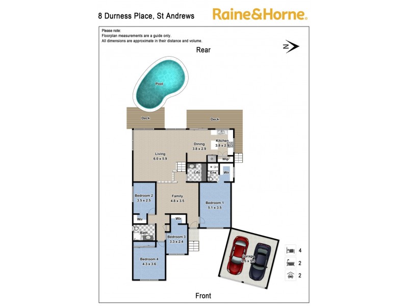 8 Durness Place, St Andrews NSW 2566 Floorplan