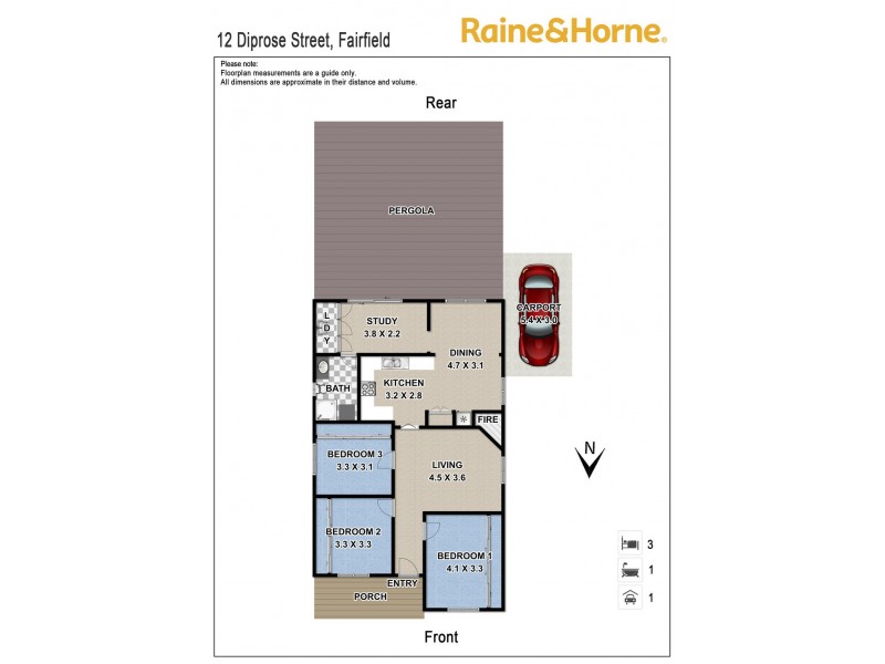 12 DIPROSE STREET, Fairfield NSW 2165 Floorplan
