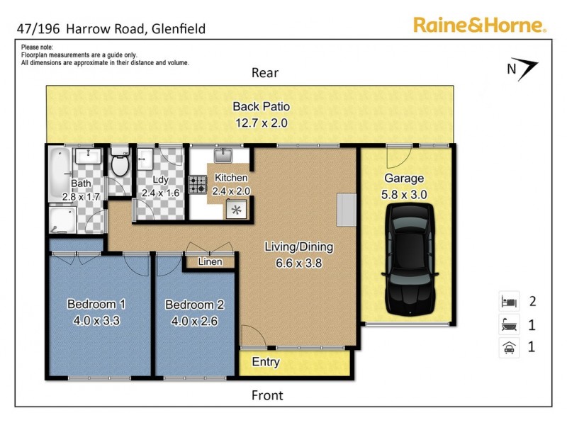 47/196 Harrow Rd, Glenfield NSW 2167 Floorplan