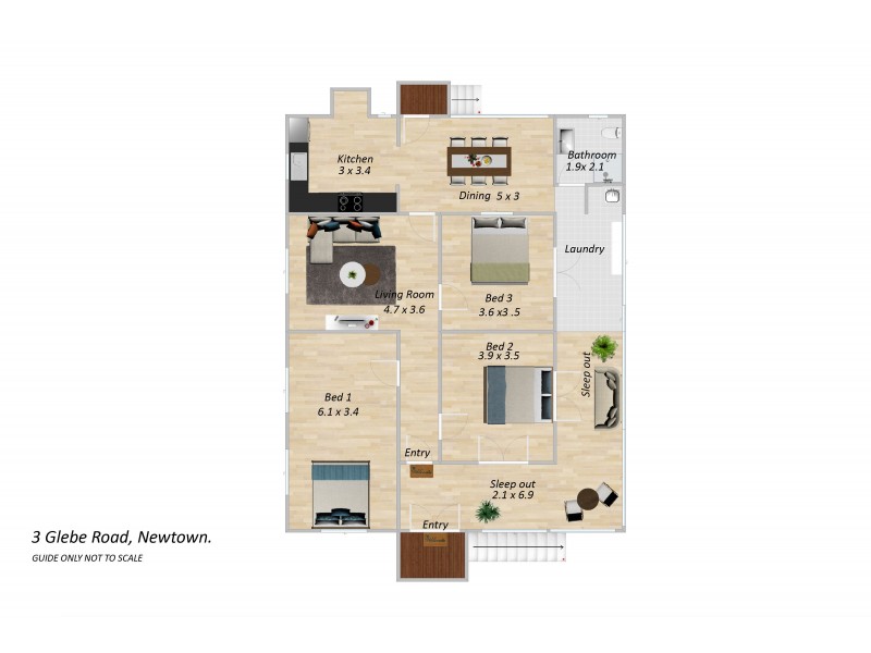 3 Glebe Road, Newtown QLD 4305 Floorplan