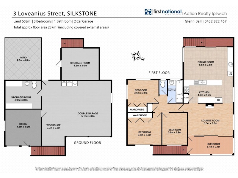 3 Loveanius Street, Silkstone QLD 4304 Floorplan