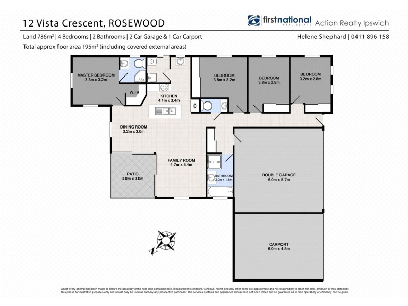 12 Vista Crescent, Rosewood QLD 4340 Floorplan