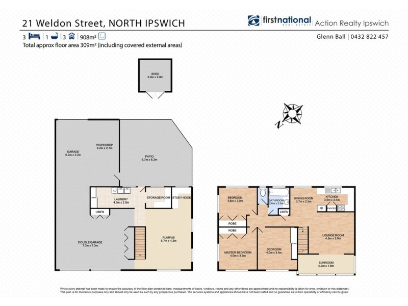21 Weldon Street, North Ipswich QLD 4305 Floorplan