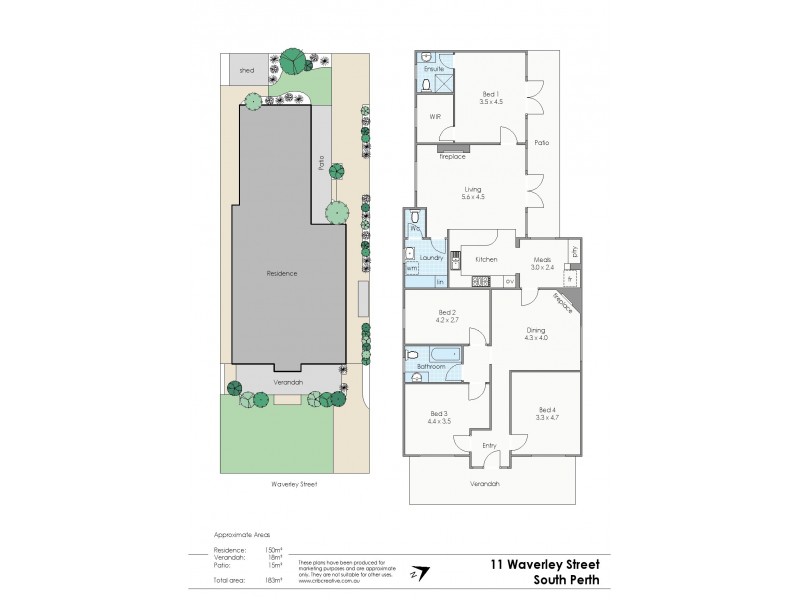 11 Waverley Street, South Perth WA 6151 Floorplan