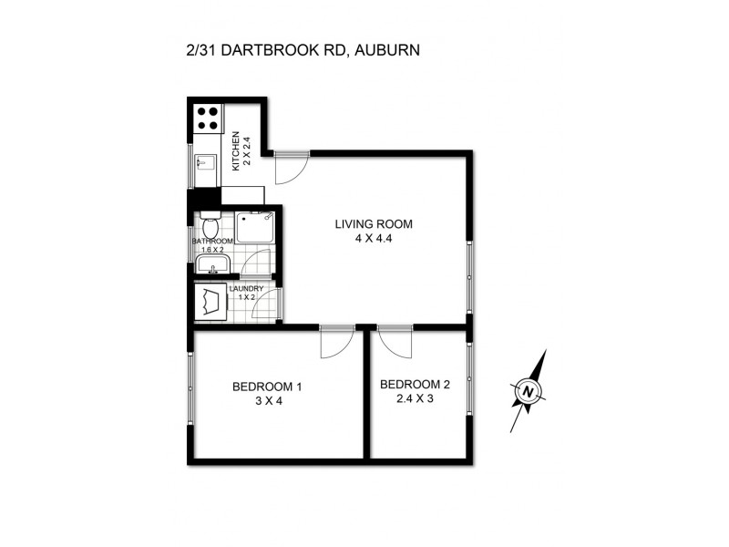 2/31 Dartbrook Road, Auburn NSW 2144 Floorplan
