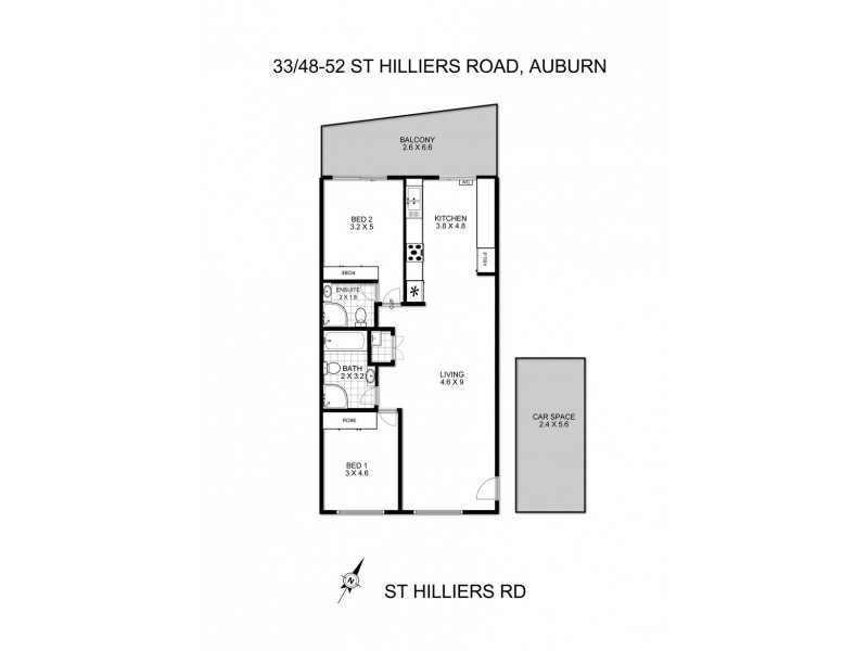 33/48-52 St Hilliers Road, Auburn NSW 2144 Floorplan