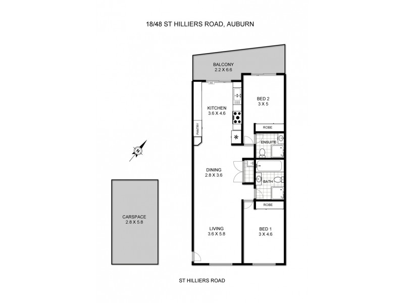 18/48-52 St Hilliers Road, Auburn NSW 2144 Floorplan