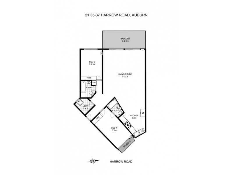 21/35-37 Harrow Road, Auburn NSW 2144 Floorplan