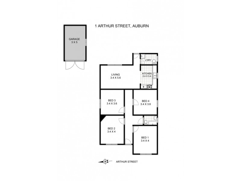 1 Arthur Street, Auburn NSW 2144 Floorplan