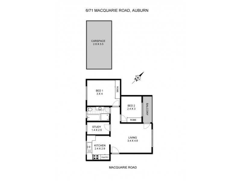 6/71 Macquarie Road, Auburn NSW 2144 Floorplan