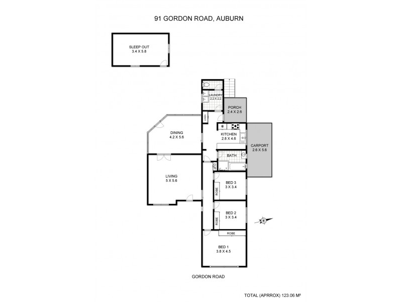 91 Gordon Road, Auburn NSW 2144 Floorplan