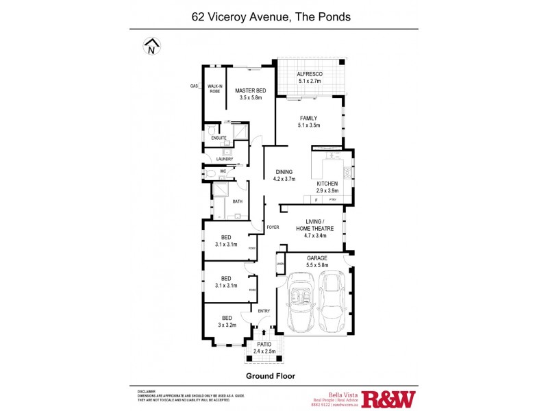 62 Viceroy Avenue, The Ponds NSW 2769 Floorplan