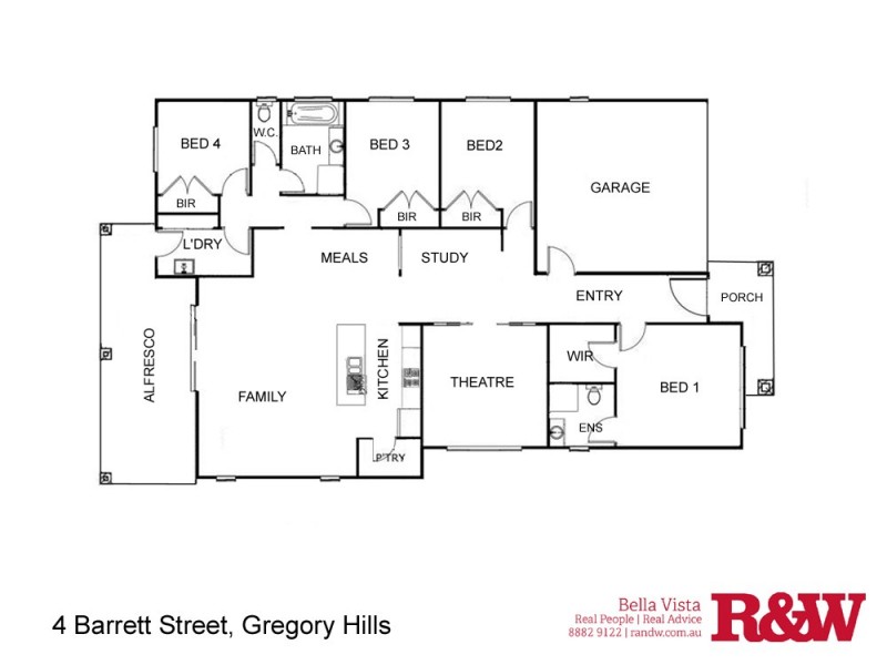 4. Barrett Street, Gregory Hills NSW 2557 Floorplan